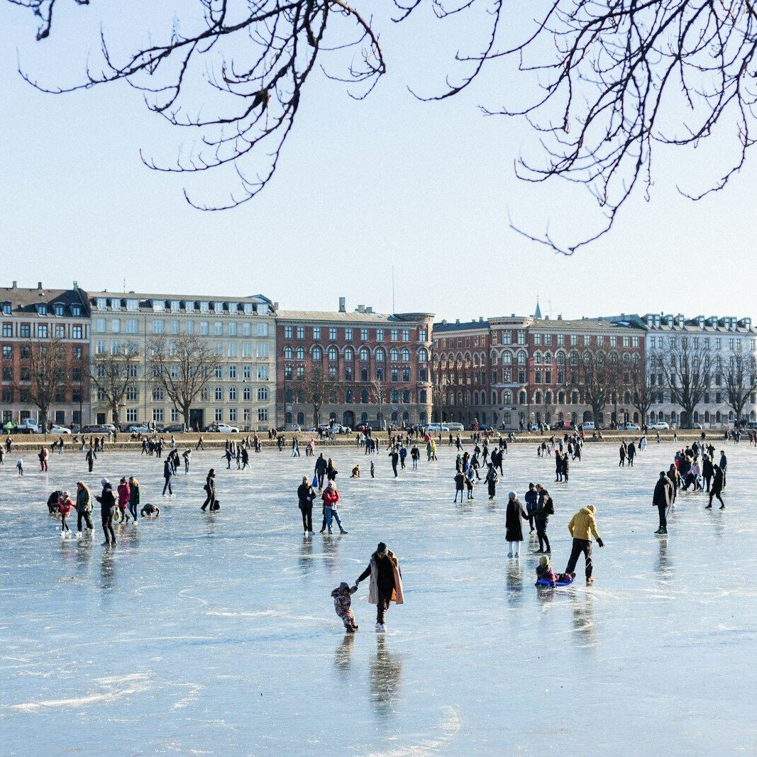 people on ice field during daytime